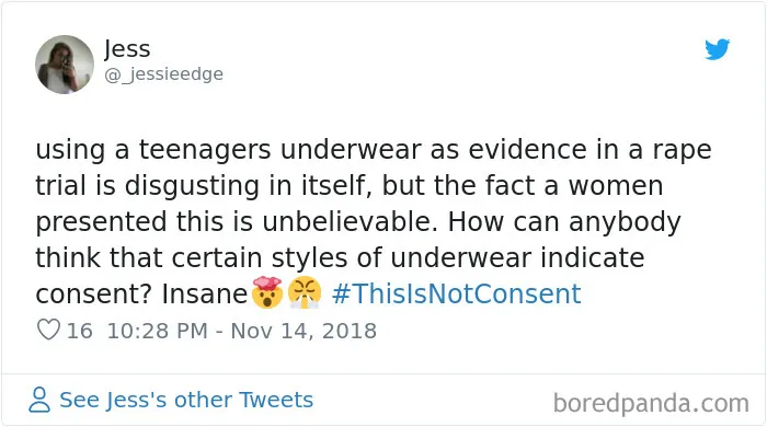 “Look at the way she was dressed...”: Women Tweet Their Underwear Pics After Lawyer Blames Teen In Rape Trial
