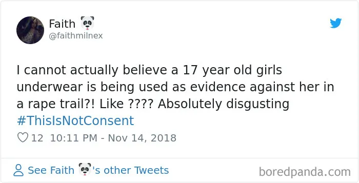 “Look at the way she was dressed...”: Women Tweet Their Underwear Pics After Lawyer Blames Teen In Rape Trial