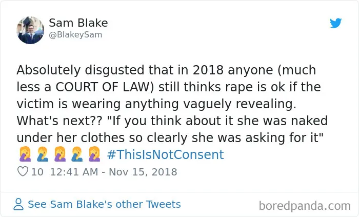 “Look at the way she was dressed...”: Women Tweet Their Underwear Pics After Lawyer Blames Teen In Rape Trial