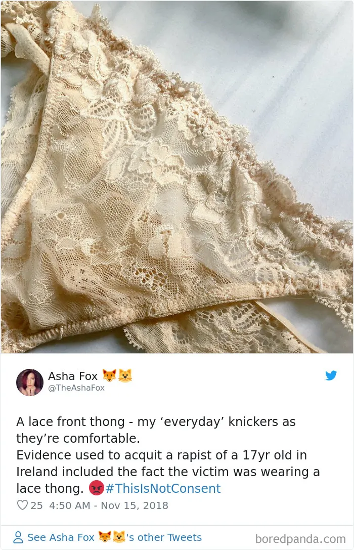 “Look at the way she was dressed...”: Women Tweet Their Underwear Pics After Lawyer Blames Teen In Rape Trial