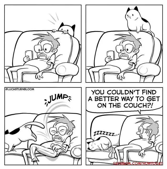 My Wife Insisted That I Put These Comics On The Internet – They’re About A Cat We Rescued (45 New Pics)