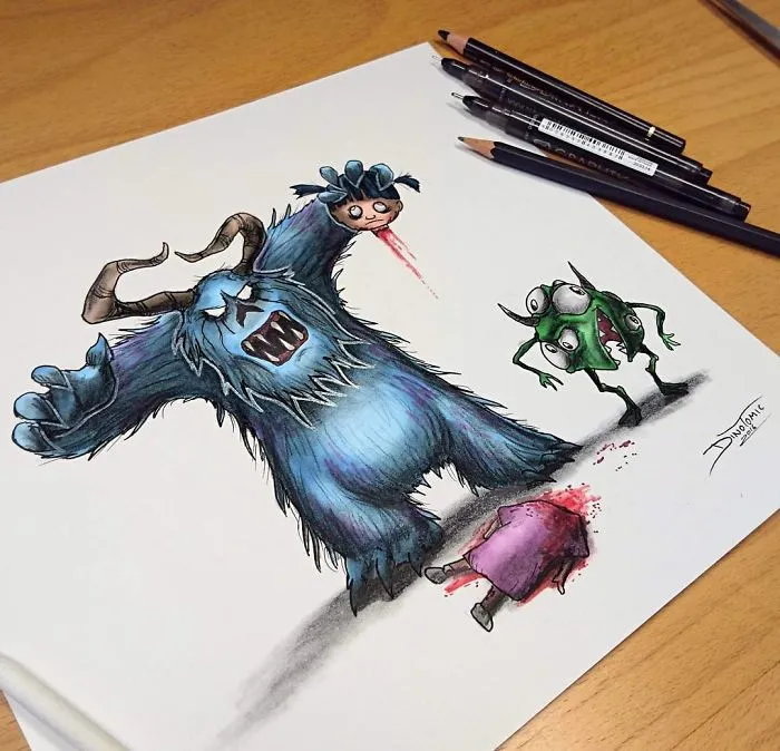 Artist Creepyfies 31 Of Your Favorite Cartoon Characters And They Will Give You Chills