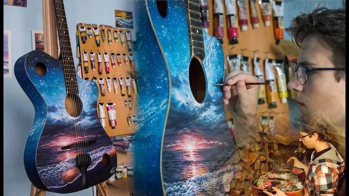 Painting Really Old Guitar With Oils