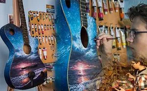 Painting Really Old Guitar With Oils