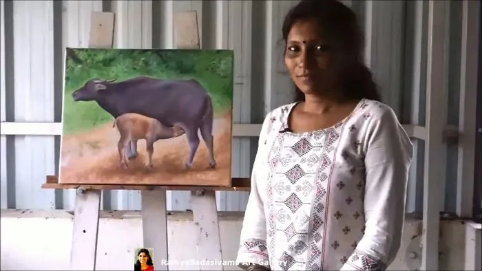 Oil Painting " Motherhood "
