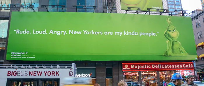 This Billboard Campaign To Promote The New Grinch Movie Is Hilariously Roasting Various Cities Of America