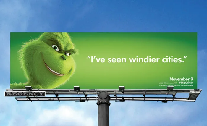 This Billboard Campaign To Promote The New Grinch Movie Is Hilariously Roasting Various Cities Of America