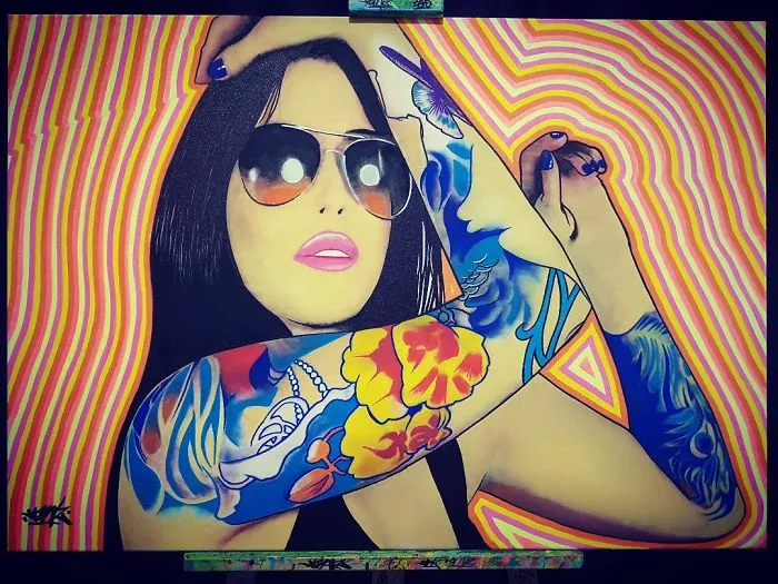 Inspired By Tattooed Woman I Started To Paint Them Including Their Aura..