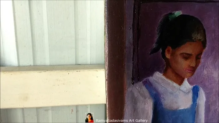 Ramyasadasivam Explains Her Painting - Girl Studying