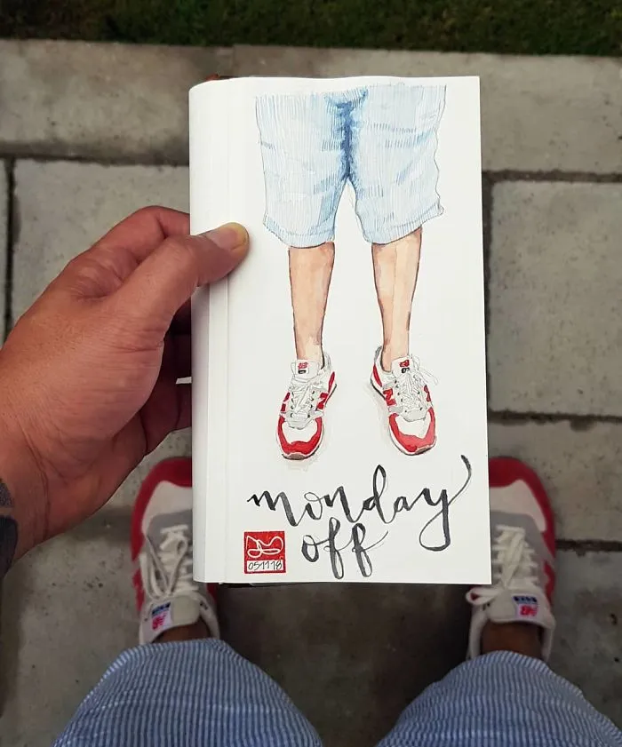 Architect Sketches The World Around Him From His Point Of View