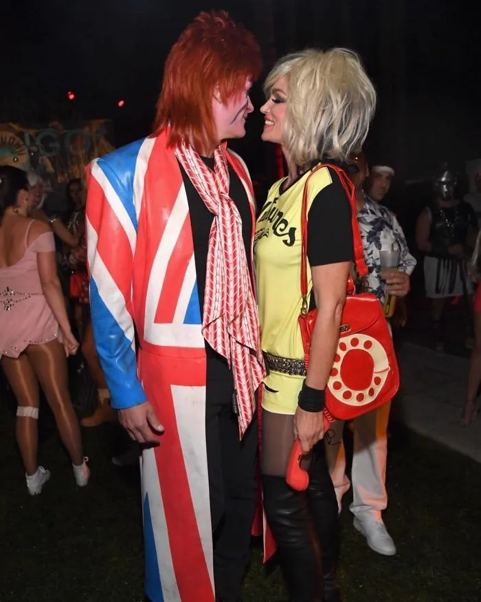 Cindy Crawford And Rande Gerber As Debbie Harry And David Bowie