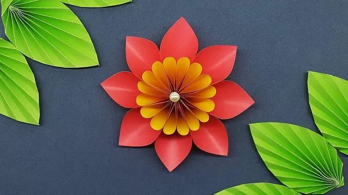 How To Make Easy Paper Flower | Making Paper Flowers Step By Step | Diy-Paper Crafts