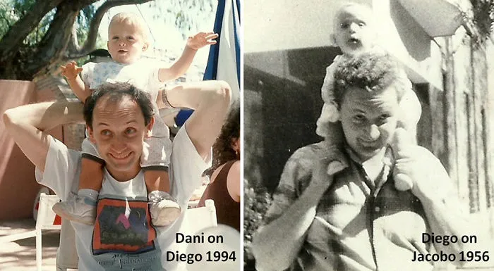 Me On My Father Jacobo's Shoulders And My Son Dani On My Shoulders. Similarity Is By Chance (Or Hidden Causality)