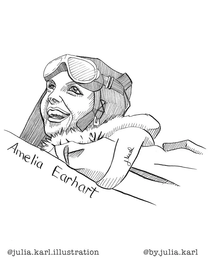 I Challenged Myself To Draw 31 Portraits Of Strong Female Role Models For This Year's Inktober