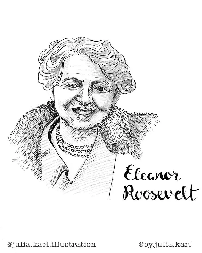 I Challenged Myself To Draw 31 Portraits Of Strong Female Role Models For This Year's Inktober