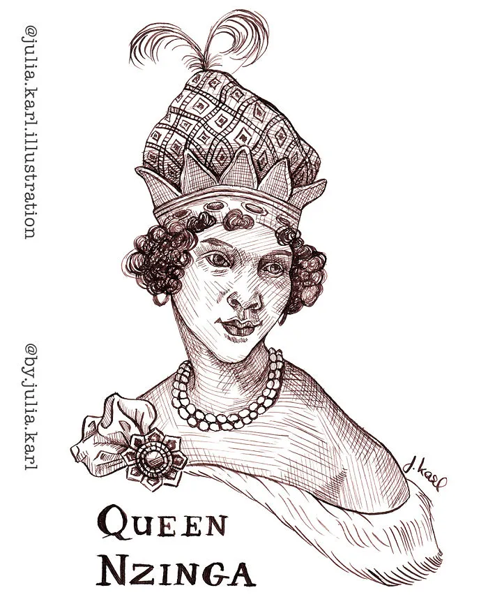 I Challenged Myself To Draw 31 Portraits Of Strong Female Role Models For This Year's Inktober