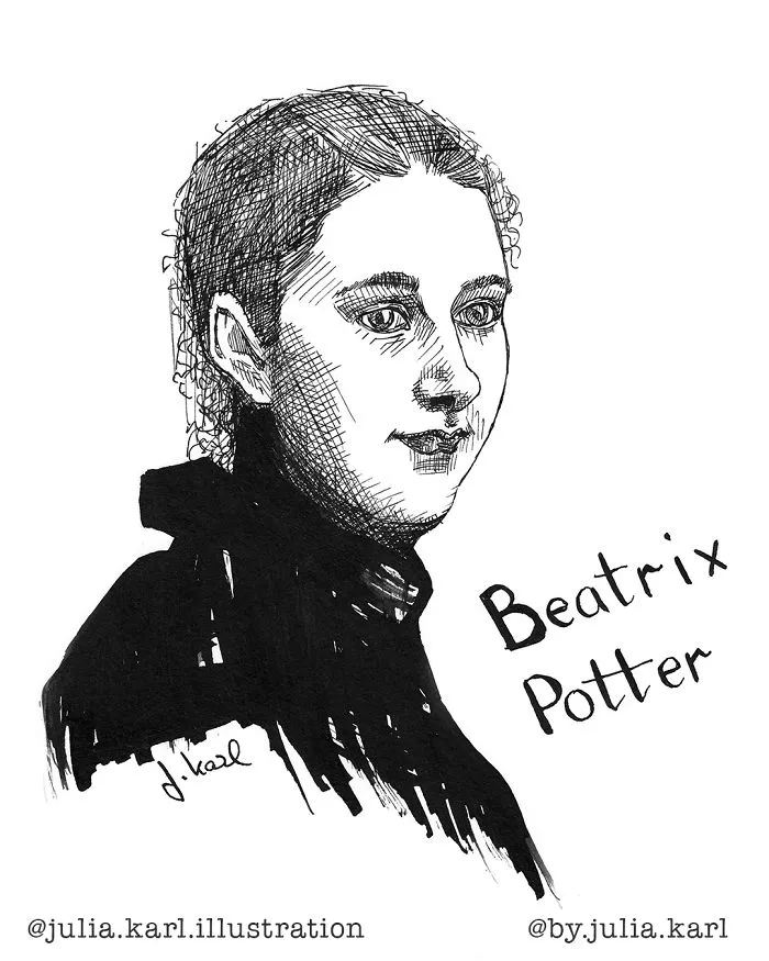 I Challenged Myself To Draw 31 Portraits Of Strong Female Role Models For This Year's Inktober