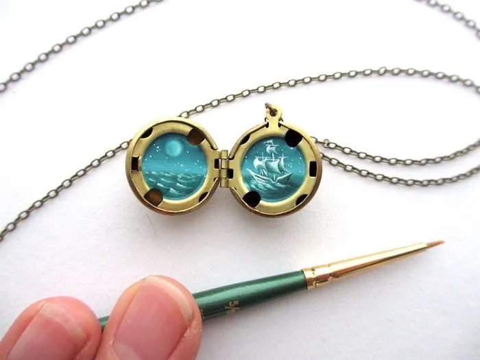 I Paint Adventure Portals That Fit Into Lockets And Compasses