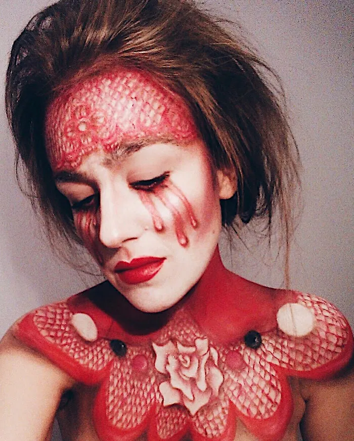 My Face And Body Are The Canvas On Which I Create Unique And Sometimes Scary Illusions Using Makeup (18 Pics)