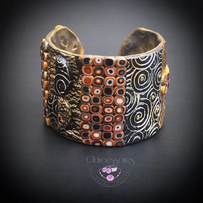 I Use Polymer Clay To Reproduce Fragments Of Gustav Klimt's Paintings