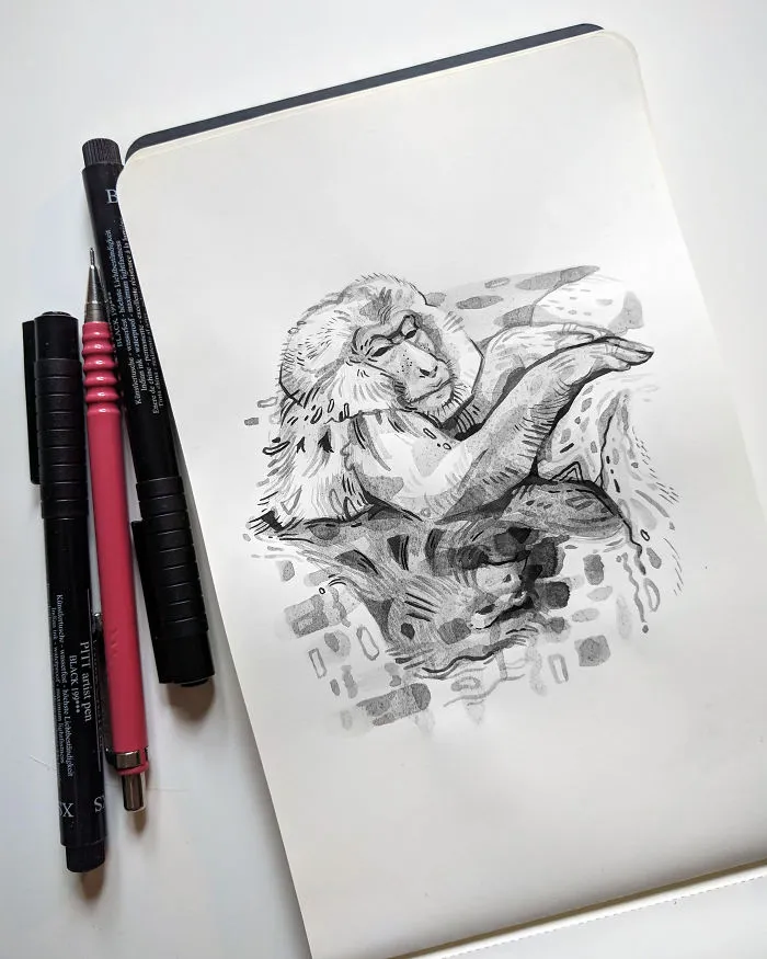Since Childhood I Have Been Amazed By Nature Films, So I Dedicated My Inktober Drawings To David Attenborough (30 Pics)