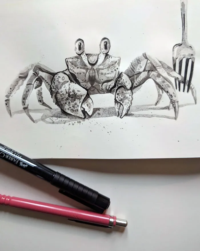 Since Childhood I Have Been Amazed By Nature Films, So I Dedicated My Inktober Drawings To David Attenborough (30 Pics)