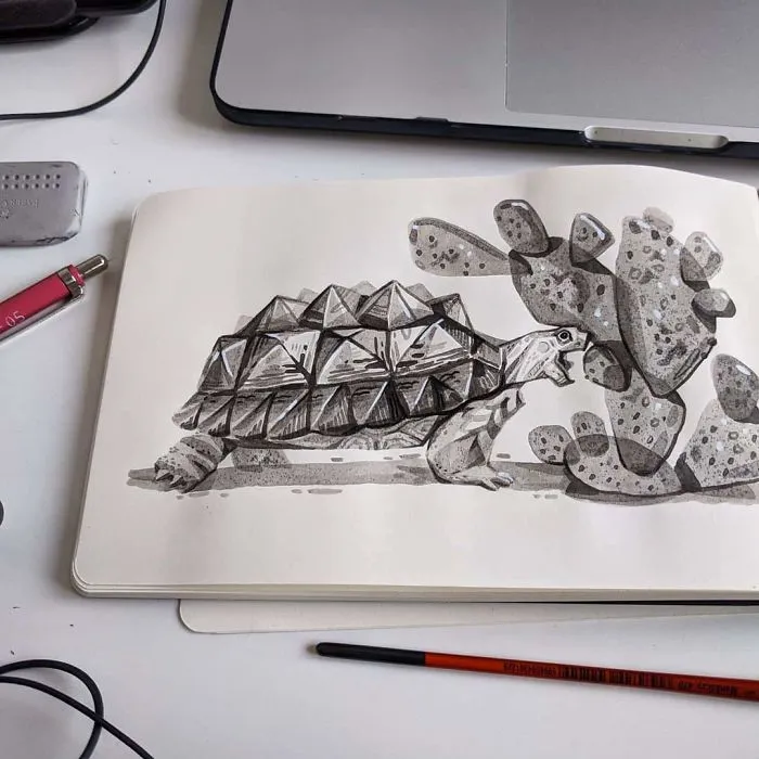 Since Childhood I Have Been Amazed By Nature Films, So I Dedicated My Inktober Drawings To David Attenborough (30 Pics)