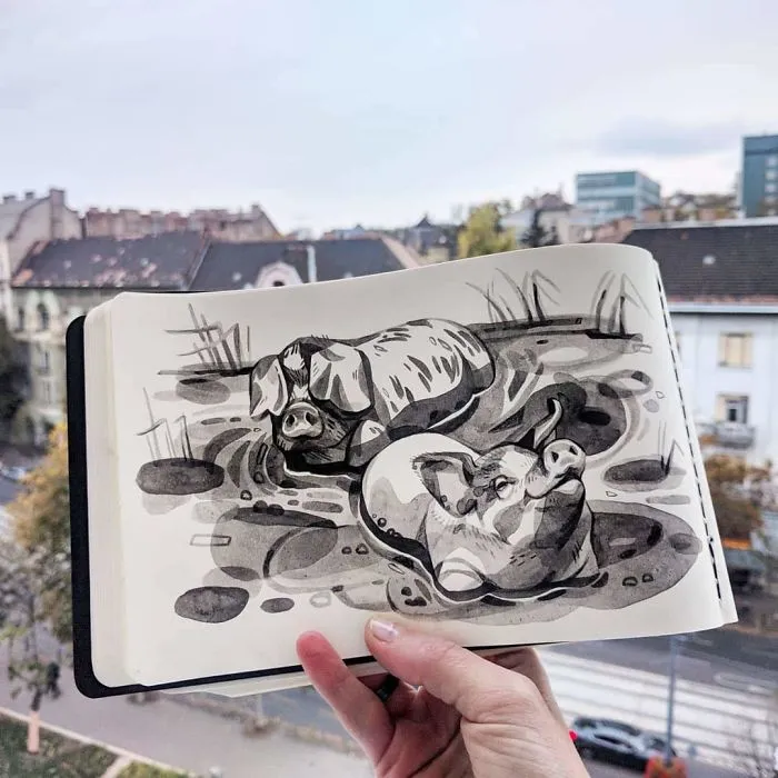 Since Childhood I Have Been Amazed By Nature Films, So I Dedicated My Inktober Drawings To David Attenborough (30 Pics)