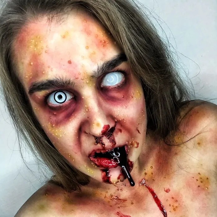 My Face And Body Are The Canvas On Which I Create Unique And Sometimes Scary Illusions Using Makeup (18 Pics)