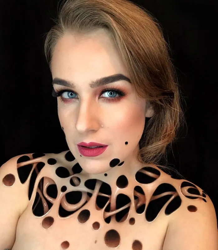 My Face And Body Are The Canvas On Which I Create Unique And Sometimes Scary Illusions Using Makeup (18 Pics)