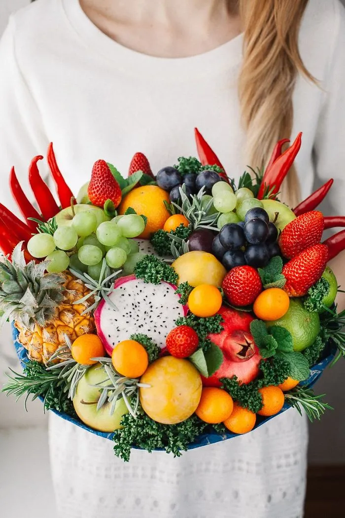 Strawberries, Chilli, Mini Pineapple, Lime And Kumquats