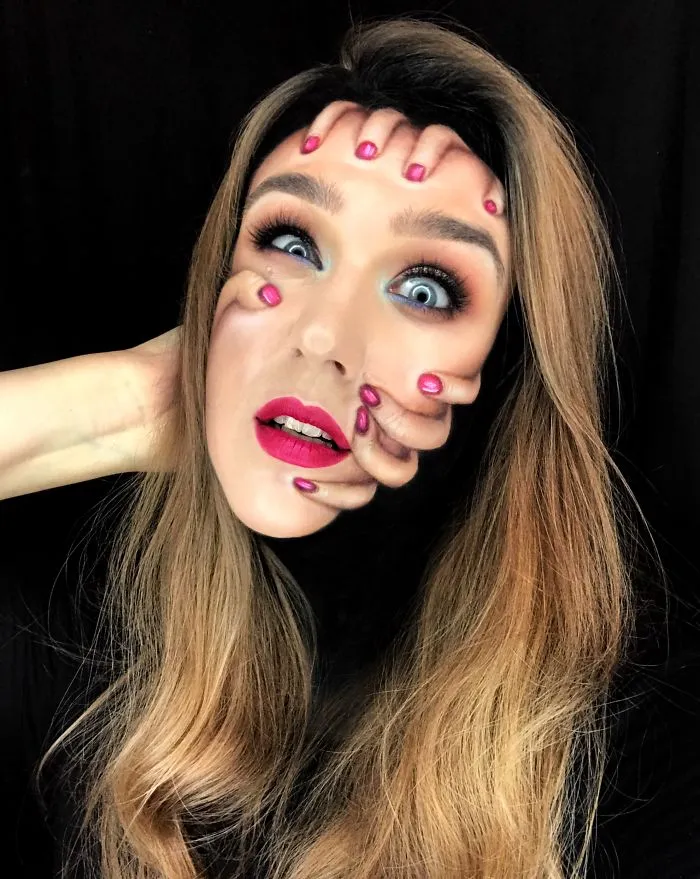 My Face And Body Are The Canvas On Which I Create Unique And Sometimes Scary Illusions Using Makeup (18 Pics)