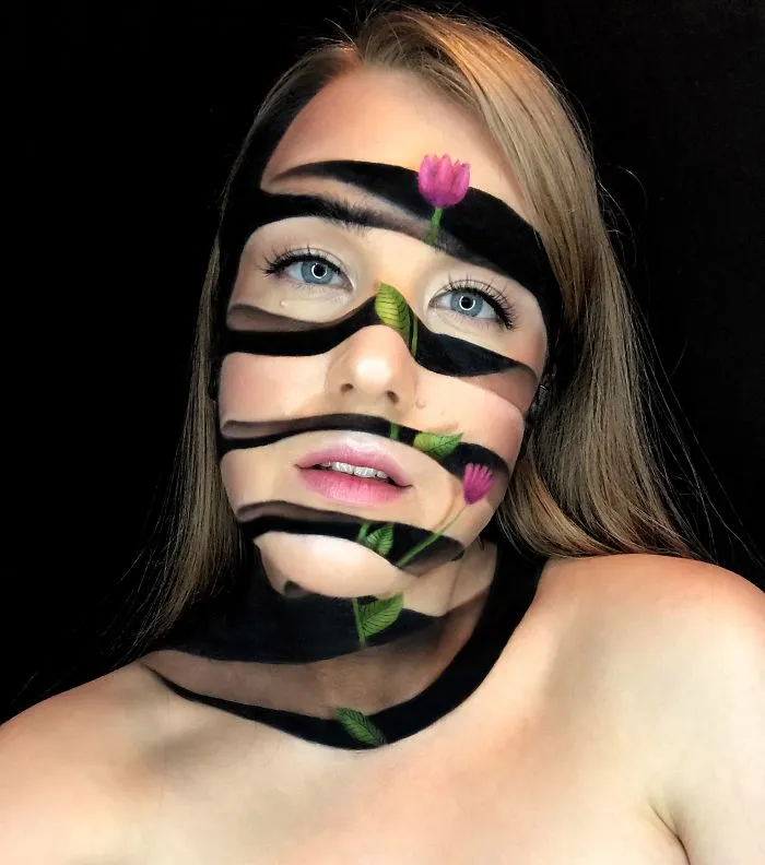 My Face And Body Are The Canvas On Which I Create Unique And Sometimes Scary Illusions Using Makeup (18 Pics)