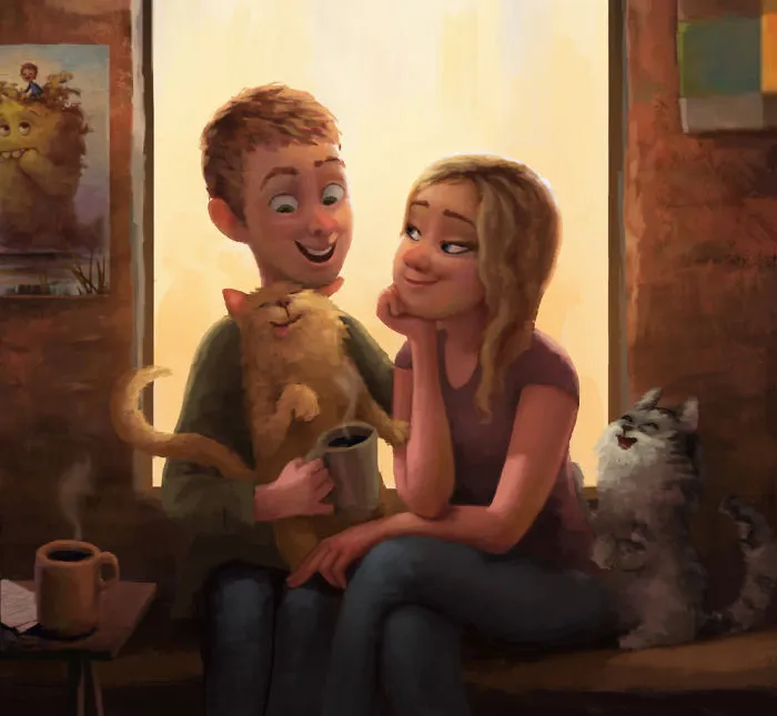 30 Idyllic Illustrations Of Love And Affection That Will Warm Your Heart