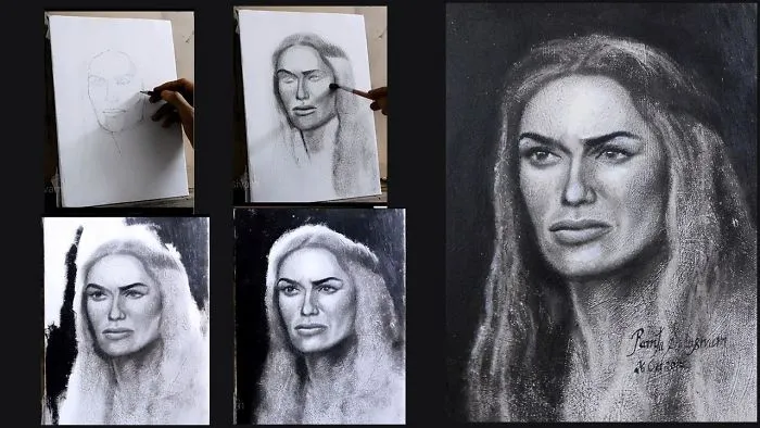 Portrait Painting Of Cersai Lannister