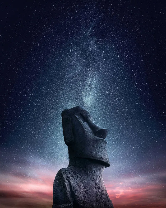 Moai Head At Easter Island In Chile By  @grafixart_photo
