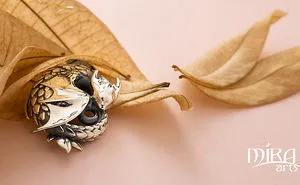 We Crafted A Sleeping Baby Dragon Pendant In 925 Sterling Silver