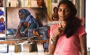 Woman Kneading Dough
