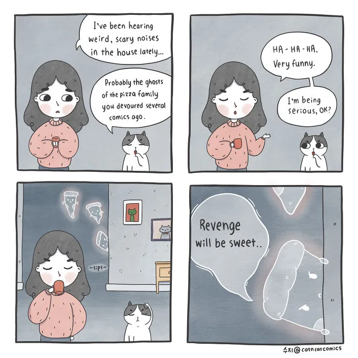 I Document My Life With A Cat In These 40 Comics