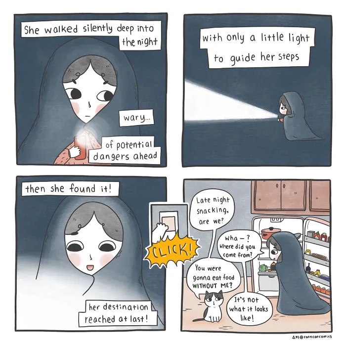 I Document My Life With A Cat In These 40 Comics