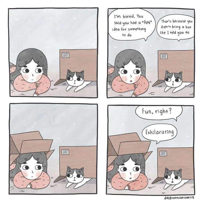 I Document My Life With A Cat In These 40 Comics