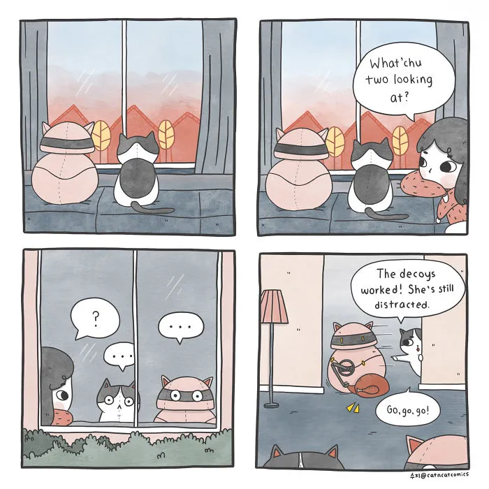 I Document My Life With A Cat In These 40 Comics