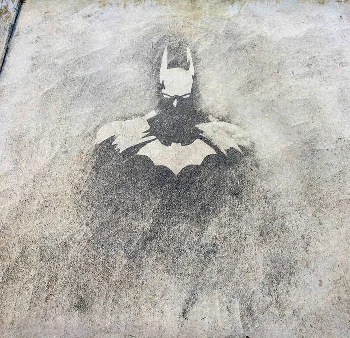 This Was Done While Power Washing A Pavement