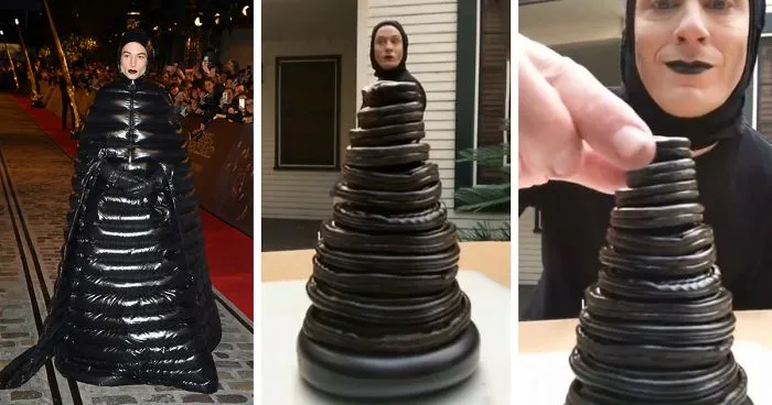 30 Times Celebrity Outfits Were Hilariously Recreated By Former ‘Buffy’ Star Using Everyday Objects (New Pics)