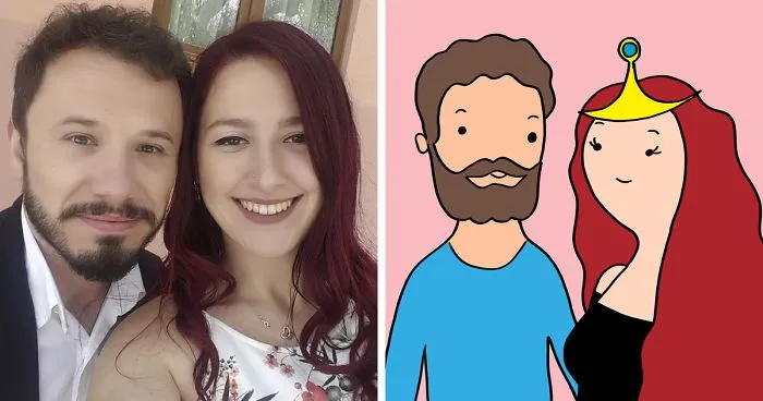 I Surprised My Boyfriend By Drawing These 10 Illustrations Featuring Us As Our Favorite Cartoon Characters