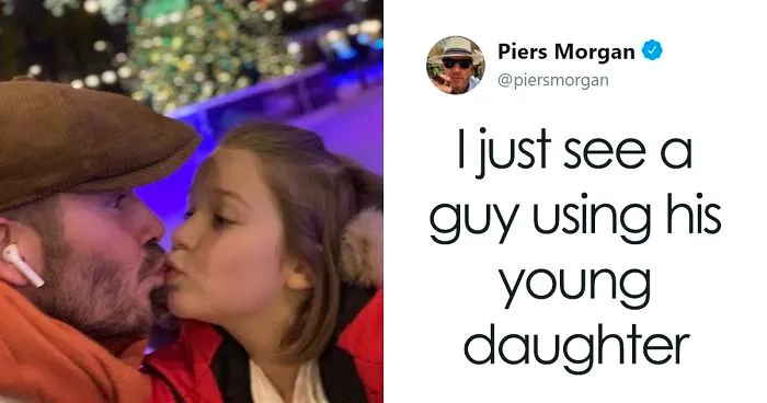 Piers Morgan Says That David Beckham Kissing His Daughter Is Creepy, And People From All Around The World Respond
