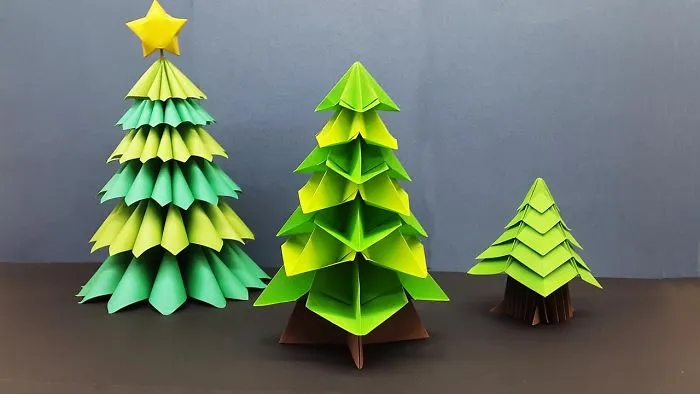 Diy Mini Christmas Tree Out Of Paper | How To Make 3d Origami Christmas Tree