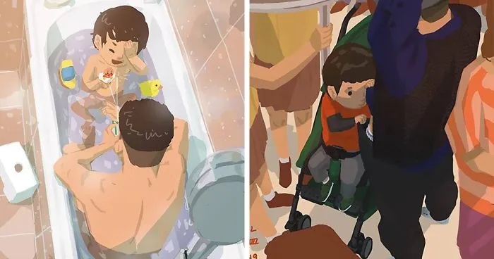 Single Dad Illustrates What It's Like To Raise A Child, And It'll Melt Your Heart (38 Pics)