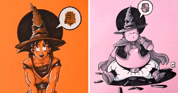 What Would Happen If The Harry Potter's Sorting Hat Shows Up In Dragon Ball's World?