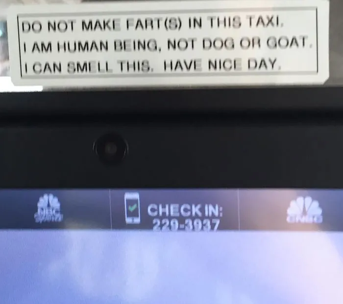 In The Back Of A Taxi. It's A Fair Request